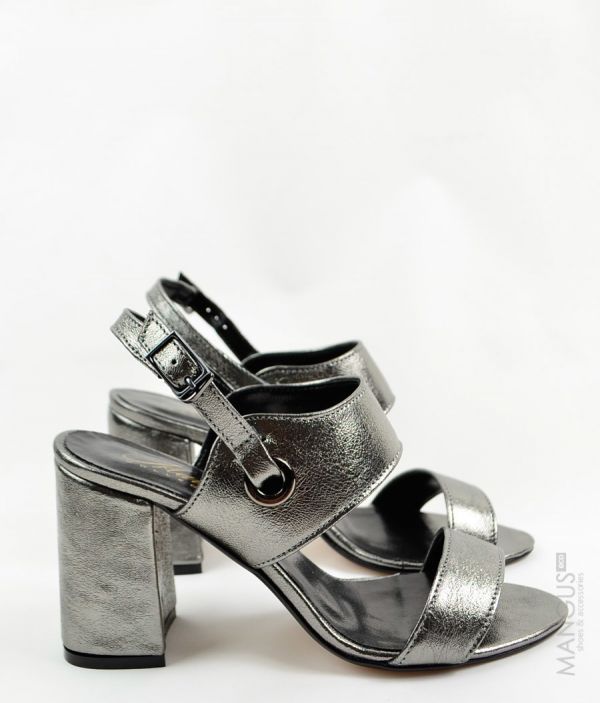 Босоніжки на підборах Silver