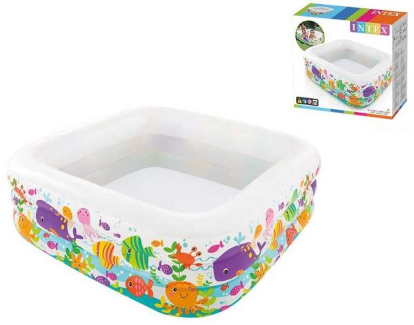 Intex Бассейн 57471 NP "Синяя лагуна" (3) размером 159-159-50см, объем: 344л, вес: 3,7кг, для детей от 3 лет.