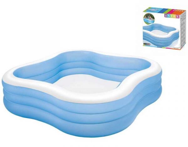 Intex Бассейн 57495 NP "Семейный" (2) размером 229х229х56см, объем: 1250л, вес: 6,78 кг, от 3-х лет, в коробке.