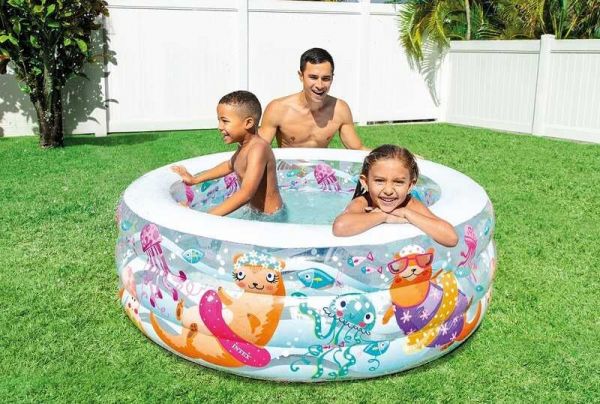 Intex Бассейн 58480 NP (3) "Аквариум", 152-56см, 360л, 3,5кг, от 3-х лет.