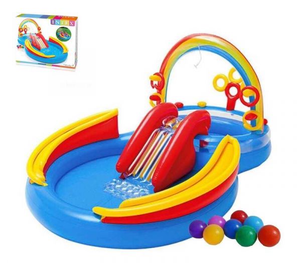 Intex Игровой центр 57453 NP (2) Радуга, 297х193х135 см, 428 л, 7,560 кг, с 3-х лет