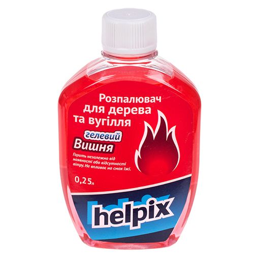 Разжигатель для дерева и угля HELPIX 250 мл (гелевый) ВИШНЯ