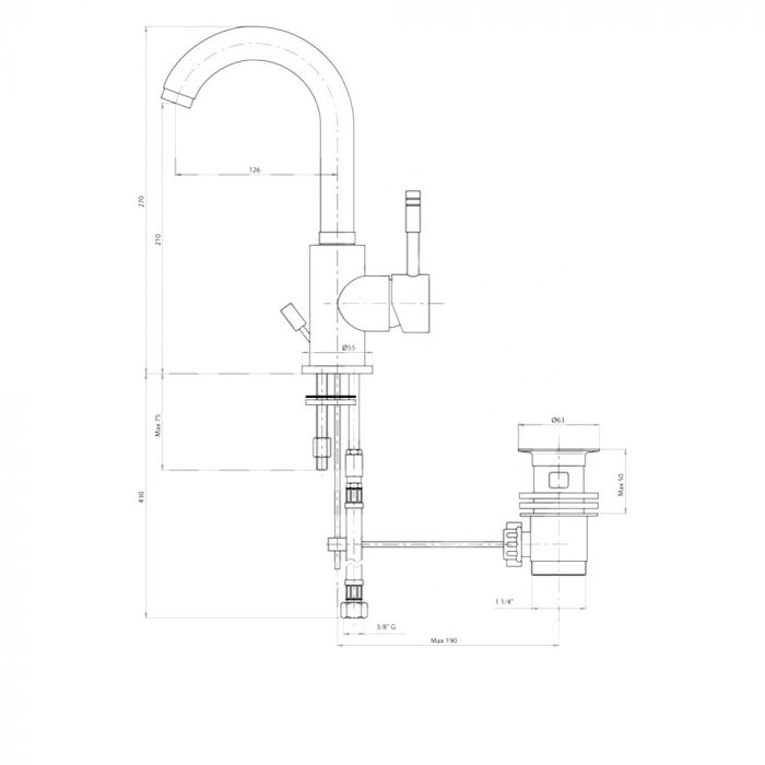 Смеситель для раковины Bianchi Mody LVBMDY2002IACRM
