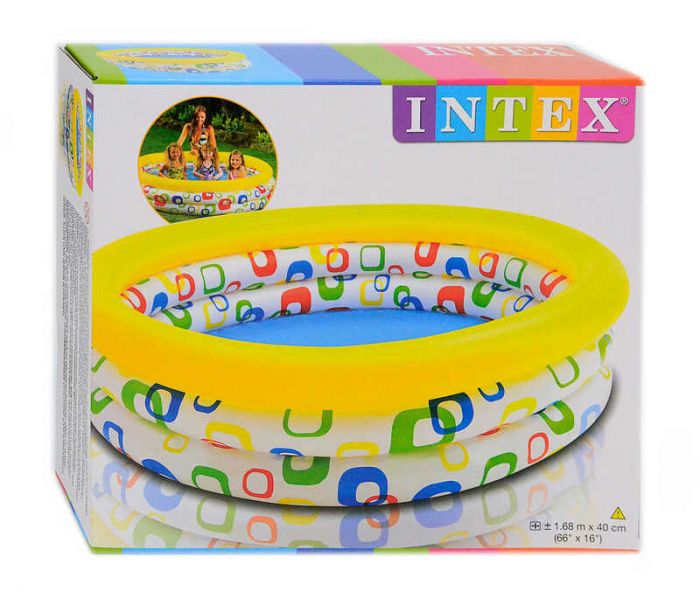 Intex Бассейн 58449 NP "Геометрия" (6) размером 168х38см, объемом 581л, весом 2,1кг, от 2-х лет.
