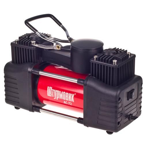 Компресор "Штурмовик" AC-72 150psi/25Amp /90л/2 циліндра /шланг 5,0м/клеми