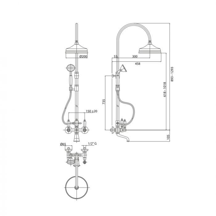 Смеситель для ванны Bianchi First VSCFRS1060026CRM