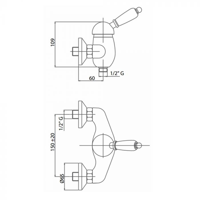 Смеситель для душа Bianchi Elite ESDELT200501100CRM