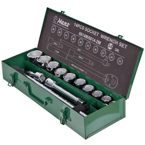 Набір торцевих головок 3/4"DR 22-50мм, 14 предм (6614M) HANS (6614М)
