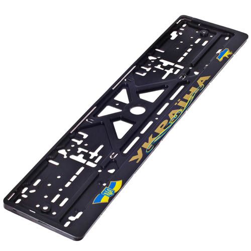 Автомобильная рамка под номер "УКРАИНА" золото (Штурмовик)