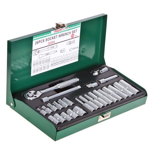 Набор торцевых головок 1/4", 4 -13 мм, 26 предм (2626M) 6 ган. HANS