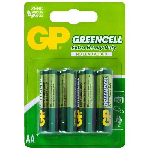 Батарейка GP GREENCELL 1.5V солевая 15G-2UE4, R6, АА (4891199000133)