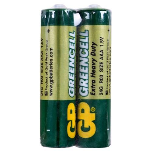 Батарейка GP GREENCELL 1.5V 24G-S2 солевая, R03, ААA (4891199000454)