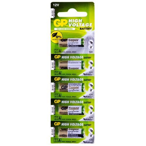 Батарейка GP ALKALINE 12,0V 23AE-2C5 щелочная, A23, VA23GA для ПУ (4891199042140)