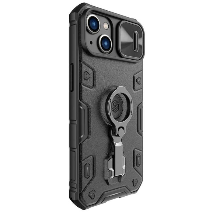 TPU+PC чехол Nillkin CamShield Armor Pro logo (шторка на камеру) для Apple iPhone 14 / 13 (6.1")