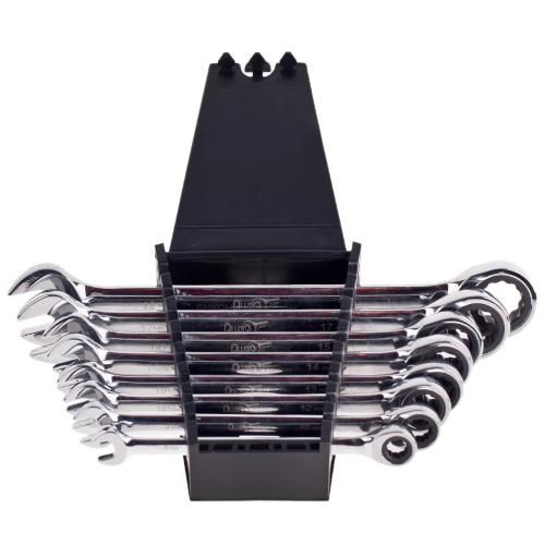 Набор ключей комбинированных трещоточный и карданом 8 предметов, 8-19мм Alloid