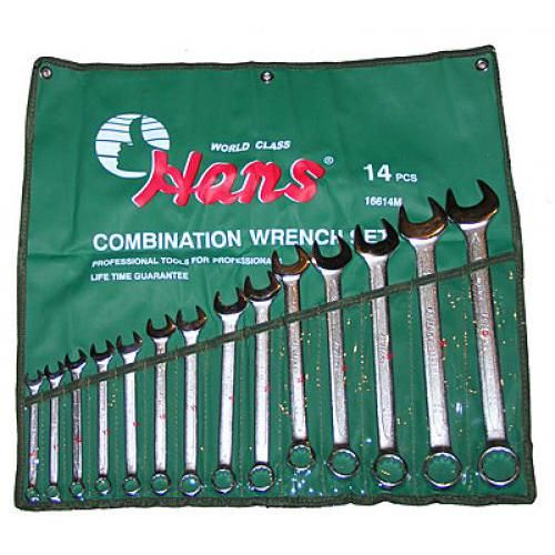 Набор ключей комбинированных 14 пр. 10-32 мм лента (16614M) HANS (16614М)