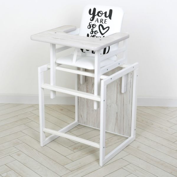 Стульчик-трансформер для кормления (Nature аляска) белый