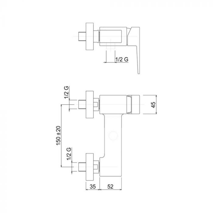 Смеситель для душа Bianchi Jump ESDJUM200506500CRM