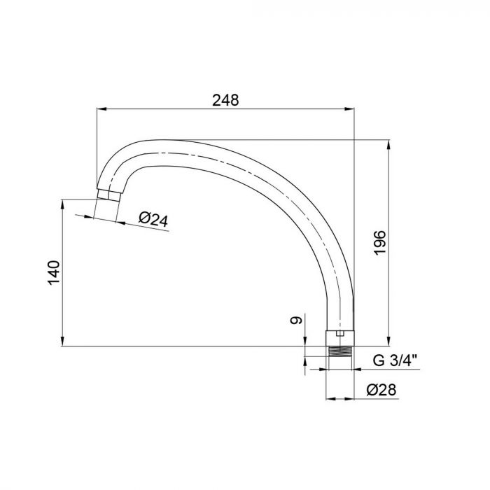 Излив для кухни Wal NS049N