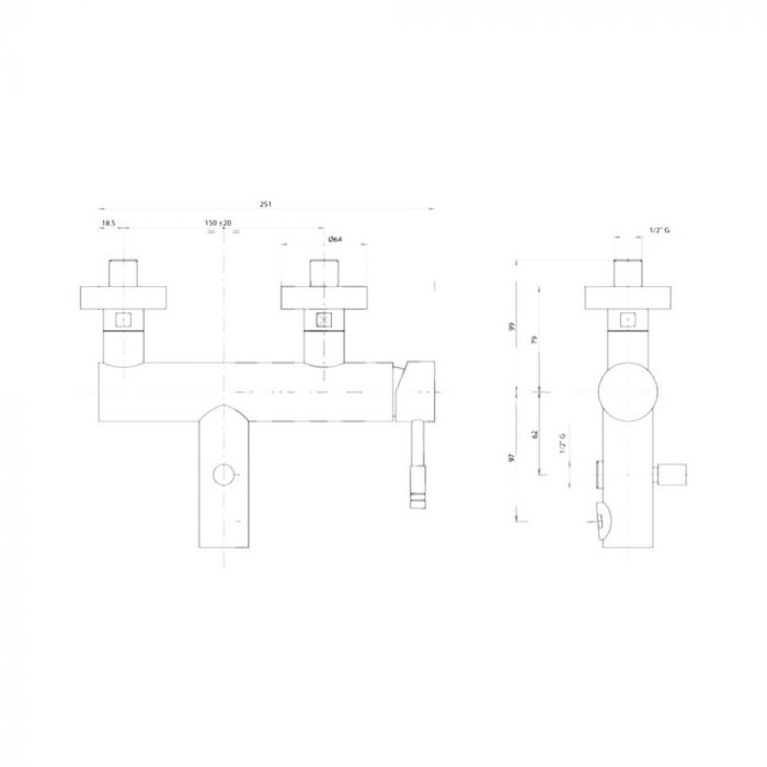 Смеситель для ванны Bianchi Mody VSCMDY200400CRM