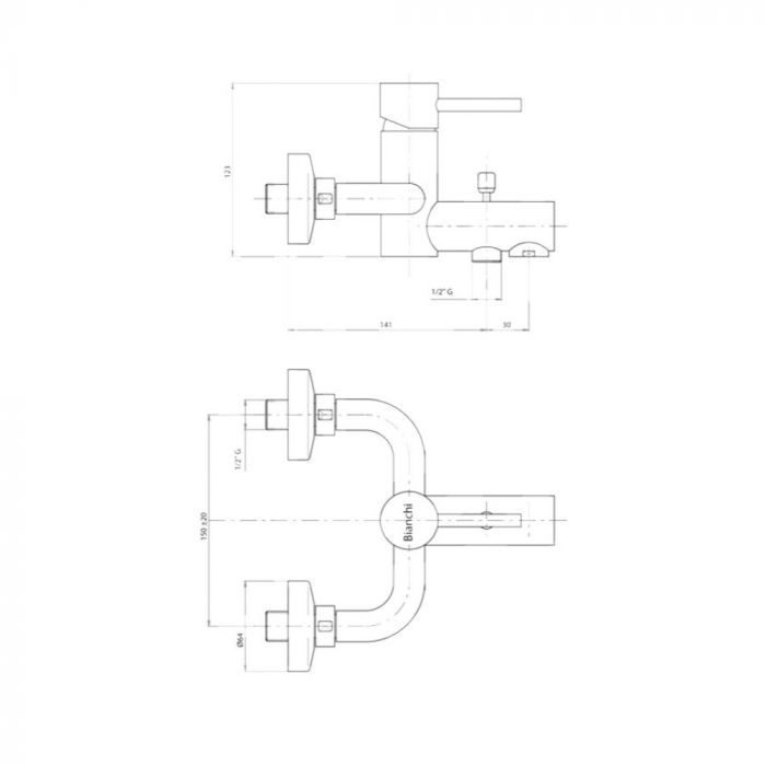 Смеситель для ванны Bianchi Mini VSCMIN2004SKCRM