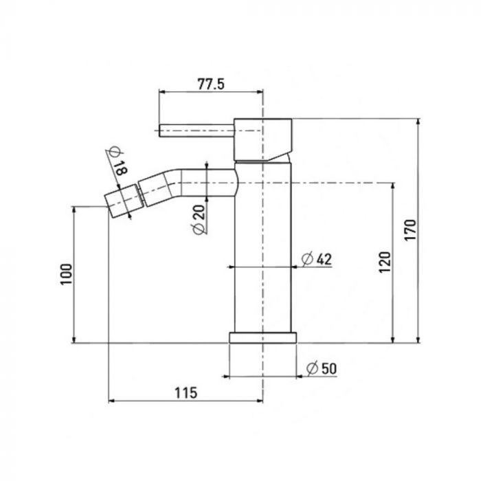 Смеситель для биде Bianchi Steel BIDSTE2003CMINX