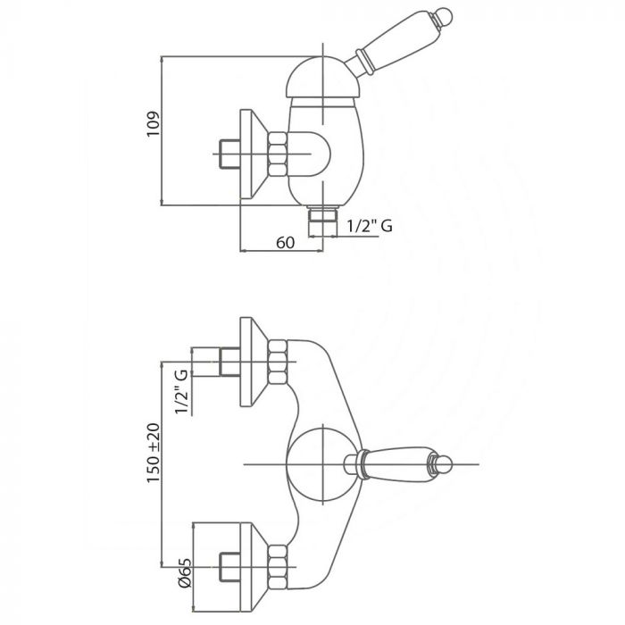 Смеситель для душа Bianchi Liberty ESDLIB200503400ORO