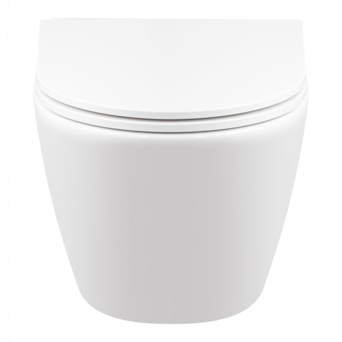 Унитаз подвесной Qtap Robin Mew безобедочный с сиденьем Soft-close QT1333046ENRW