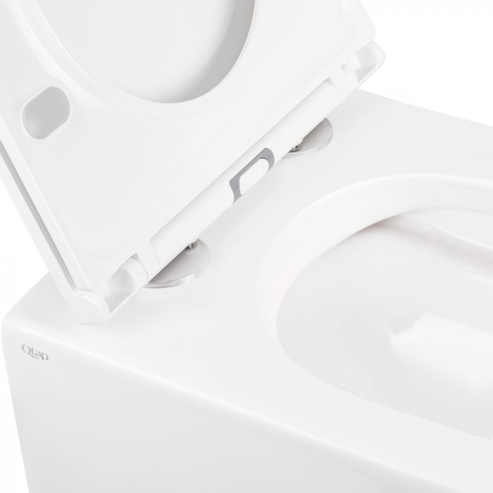 Унитаз подвесной Qtap Robin Mew безобедочный с сиденьем Soft-close QT1333046ENRW