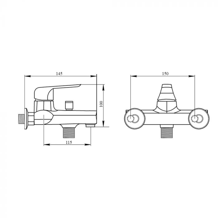 Смеситель для ванной Brinex 35W 006