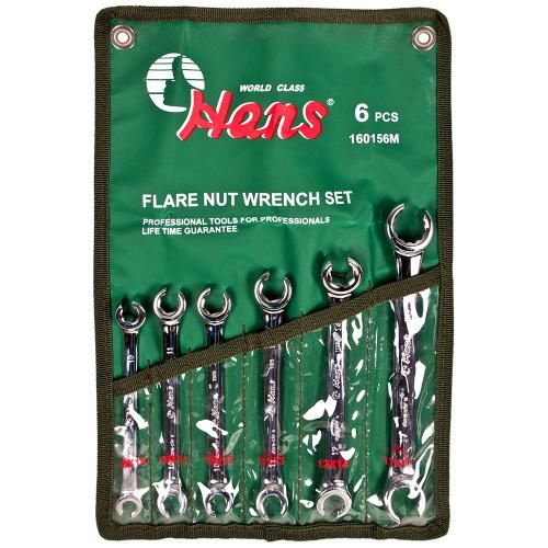 Набор разрезных ключей 8-19 мм,6 пред. HANS