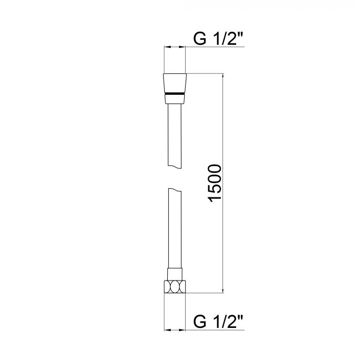 Шланг для душу Lidz (NKS) 50 30 150 00