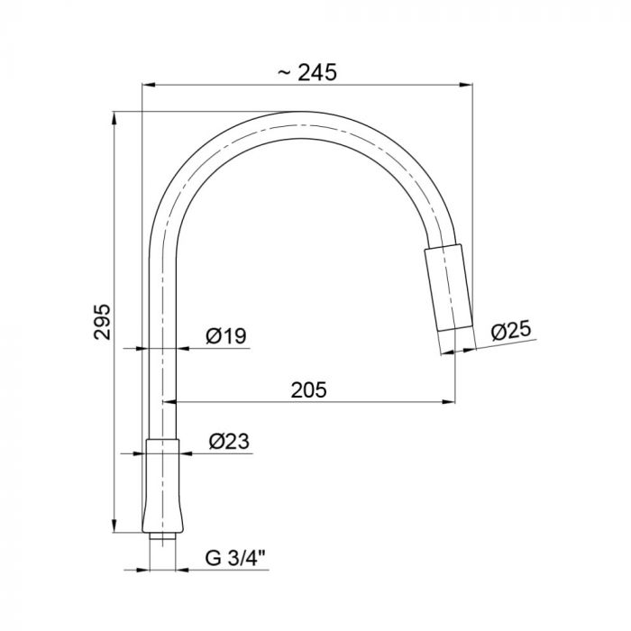 Излив для кухни Lidz (CRB) 54 01 261 00