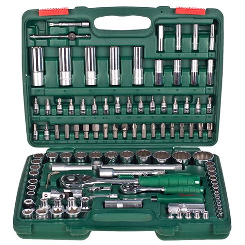 Набор торцов. головок 1/4"DR4-14мм и 1/2"DR10-32 мм,108 предм(12 г) HANS