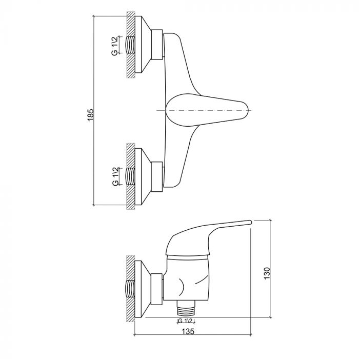 Смеситель для душа Brinex 36C 010