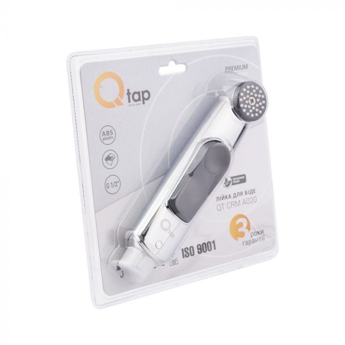 Воронка для гигиенического душа Qtap Rucni округлая QTCRMA020 Chrome/Black