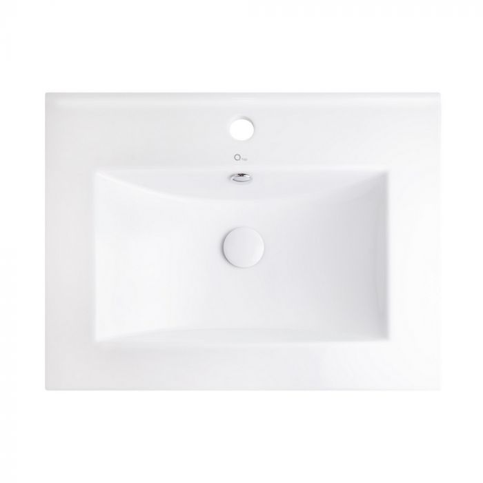 Комплект Qtap Albatross 605х725х460 White тумба подвесная+врезная раковина QT0172TP600D3060CW