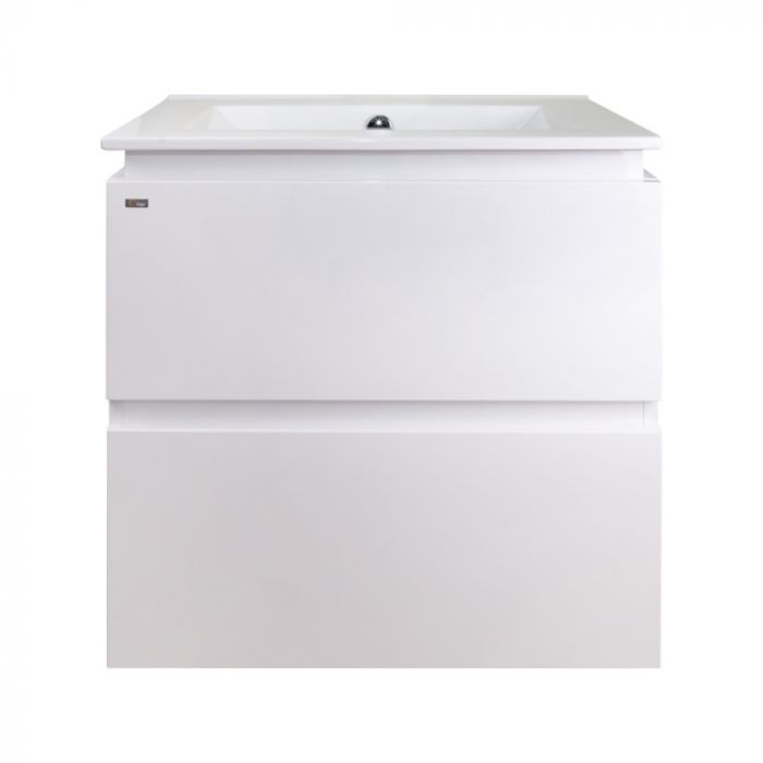 Комплект Qtap Albatross 605х725х460 White тумба подвесная+врезная раковина QT0172TP600D3060CW
