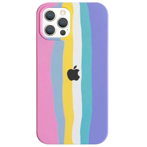 Чехол Silicone case Full Rainbow для Apple iPhone 13 Pro (6.1")
