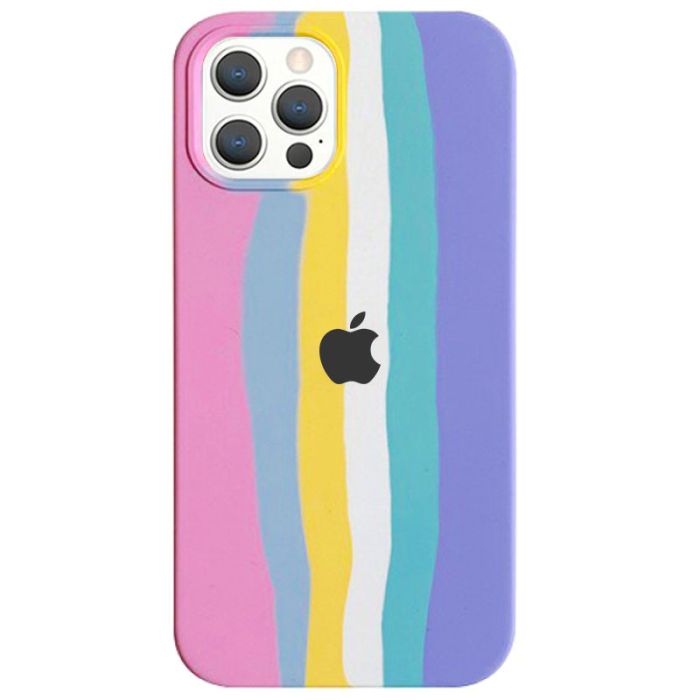 Чехол Silicone case Full Rainbow для Apple iPhone 13 Pro (6.1")