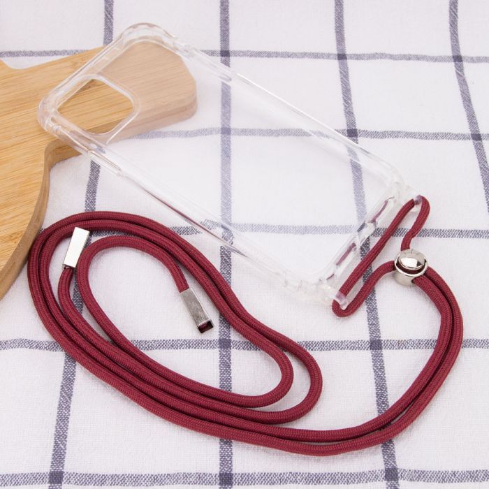 Чехол TPU Crossbody Transparent для Apple iPhone 12 Pro Max (6.7")