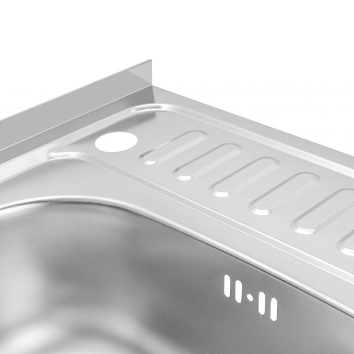 Кухонная мойка Lidz 6050-L 0,6мм Satin (LIDZ6050L06SAT)