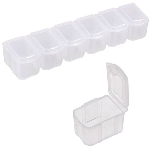 Микроорганайзер составной набор 7 шт (35х25х25 мм, прозрачный) (Nano 7)