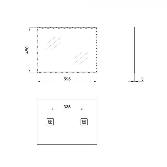 Зеркало Lidz 140.07.12 450х600