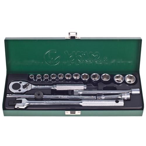 Набор торцевых головок 3/8" , 17 предметов (3617M) HANS
