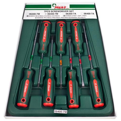 Набор отверток шлиц и крест 7 предметов (06400-7M) HANS (06400-7М)