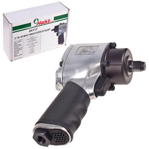 Пневмогайковерт 1/2"DR, 10000 об/мин, 678 Нм, 1,55кг (84117) HANS