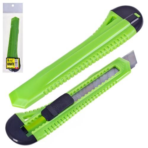 Нож пластиковый с выдвижным сегментом лезвием 18мм Alloid (НП-1809)