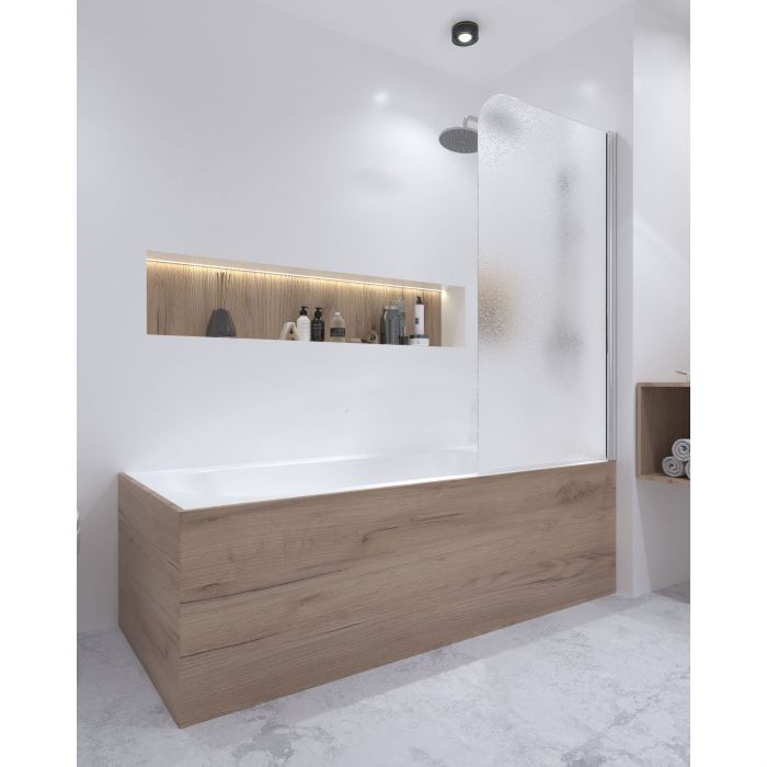 Штора на ванну Qtap Standard CRM407513APR стекло Pear 6 мм, 75х130 см, право