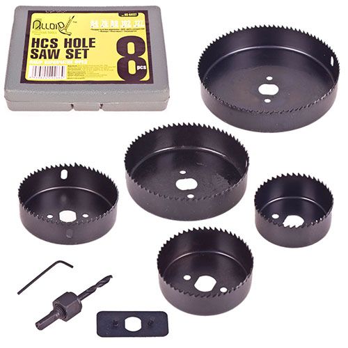 Набор корончатых фрез по дереву 8 предм (64, 76, 89, 102, 127мм) Alloid (HS-64127)